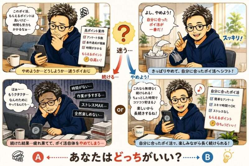 ポイ活基本方針【やめてもいいと思える】ポイおじ図解